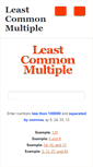 Mobile Screenshot of leastcommonmultiple.net